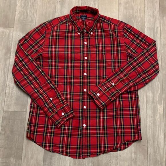 Mens J. Crew Slim Fit Flex Washed Plaid Button Down Casual Dress‎ Shirt - Picture 1 of 5